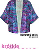 bluzki kimonowe damskie KIMONO/ kopertowa BLUZKA / NARZUTKA turkusowa autorski print rybki(100% wiskoza) 5