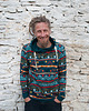 bluzy męskie Bluza kangurka "Meander" z zielonym - unisex 1