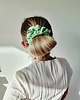 gumki do włosów Gumka jedwabna, scrunchie, frotka limonkowy zefir MAXI 3