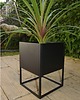 doniczki DONICA METALOWA, kwietnik stojący 35cm CZARNY Loft 1