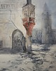 obrazy Akwarela Kraków zimą oryginalny obraz 300g 37x56 cm 1