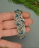 bransoletki wire wrapping Bransoleta szeroka agat niebieski wire wrapping stal chirurgiczna 6