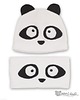 czapki dziecięce Czapka panda - hand made 1