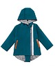 kurtki i płaszcze dla dziewczynki Parka z patentem, softshell Szmaragd 1