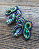 kolczyki soutache Kolczyki soutache - granat i zieleń z odrobiną fioletu 2