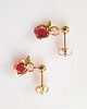 kolczyki szklane Kolczyki Jabłuszka 1