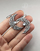 kolczyki wire wrapping Sindarin - Ithil - srebro i kamień księżycowy 3