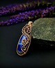 wisiory Wisiorek z niebieskim agatem wire wrapping 6