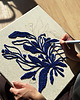 obrazy BLUE FLORA  Zestaw Punch Needle + e-book z instrukcją krok po kroku 2