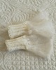 rękawiczki damskie Mankiety z koronką ecru 2