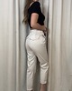 spodnie materiałowe damskie Bawełniane spodnie Beige 4