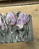 bransoletki wire wrapping surowe ametysty  - BRANSOLETA MANKIET - CUFF 1