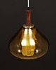 lampy wiszące Lampa wisząca szklana, duński design, lata 70 1