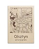 obrazy Mapa polskich miast OLSZTYN Drewniany obraz 1