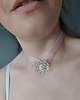 Biżuteria ślubna Wielofunkcyjny choker z kwiatem na wstążce Eteryczny Cud 3