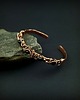 bransoletki wire wrapping Miedziana bransoleta cuff z turmalinem i onyksem 1