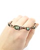 bransoletki wire wrapping Miedziana bransoleta mankietowa z turkusem afrykańskim 5
