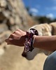 gumki do włosów Gumka scrunchie kwiaty granatowe pastelowe 1