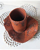 kubki RED FLORA - ceramiczny zestaw do picia kawy, herbaty 3