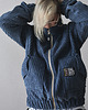 kurtki damskie Sztruksowa Kurtka Teddy Dusty Blue 2