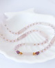 korale Naszyjnik z kamieni naturalnych: kwarc różowy, rubin 2