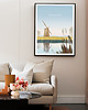 plakaty Podlasie - rozlewiska z wiatrakiem - plakat fine art 1