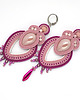 kolczyki soutache Delikatne kolczyki w kolorze pudrowego różu 4