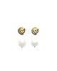 kolczyki pozłacane Kolczyki srebrne Irregular Pearl Earrings / Large / Ancient Spirals 1