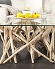 stoliki kawowe Stolik Bamboo Natural z gałęzi, szklany blat 1