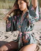 bluzki kimonowe damskie Kimono Bloom turkus SHORT 7