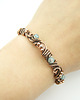 bransoletki wire wrapping Miedziana bransoleta z topazem i agatem 7