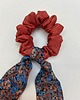 gumki do włosów Scrunchie Orange z odwiązywaną szarfą 1