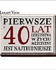 napisy dekoracyjne i tabliczki Tabliczka 40 urodziny dla niego 1