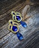 kolczyki soutache Kobaltowo - złote  kolczyki soutache 3