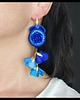 kolczyki soutache Koktajlowe  kolczyki soutache- kobaltowo turkusowe 1