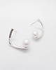 kolczyki srebrne PEARL / glossy silver earrings with white pearl 5