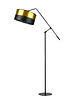 lampy podłogowe Czarna lampa podłogowa na wysięgniku ruchomym LIBERIA ECO w stylu glamour 4