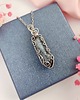 wisiory Naszyjnik Larvikit stal chirurgiczna wisiorek handmade wirewrapping 2