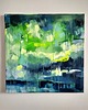 obrazy Obraz na zamówienie kupującego - abstrakcyjny pejzaż - 40 x 40 cm 1