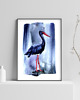plakaty Plakat Bocian czarny 2
