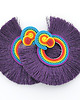 kolczyki soutache Fioletowe wachlarze 1