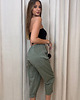 spodnie materiałowe damskie Spodnie Khaki Piccolo cane 3