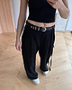 spodnie materiałowe damskie Spodnie Strong black 4