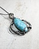srebrne naszyjniki Larimar s195 3