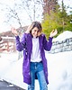 bluza z kapturem damska Bluza rozpinana Luzak Fioletowy 2