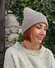 czapki damskie Czapka beanie  chłodny beż  100% merino 2