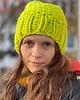 czapki damskie Zimowa czapka z wełny z Peru neonowa 1