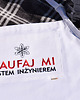 fartuchy kuchenne Fartuch Kuchenny bawełniany biały haftowany Zaufaj mi, jestem inżynierem! 4