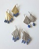 kolczyki z kamieniami Kolczyki ORIGAMI wachlarze z lapis lazuli 4