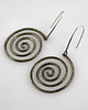kolczyki wire wrapping Spiralne - mosiężne kolczyki lub klipsy 1